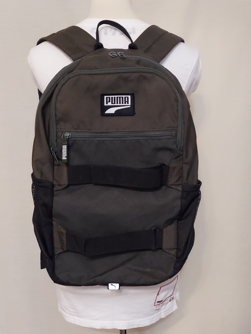 Puma Olive Green and Black Backpack
